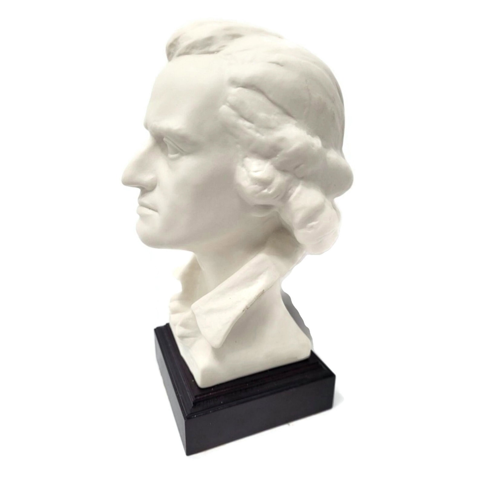 Vintage Male Bust Goebel Schiller Signed Bochmann White Plaster Literary Sculpture German Classical - 4