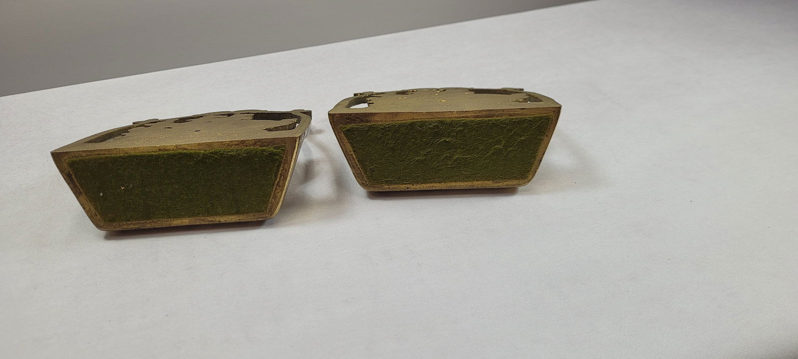 Vintage Brass Ship Bookends Pair Nautical Sailing Galleon Coastal Library Decor Traditional Study - 3