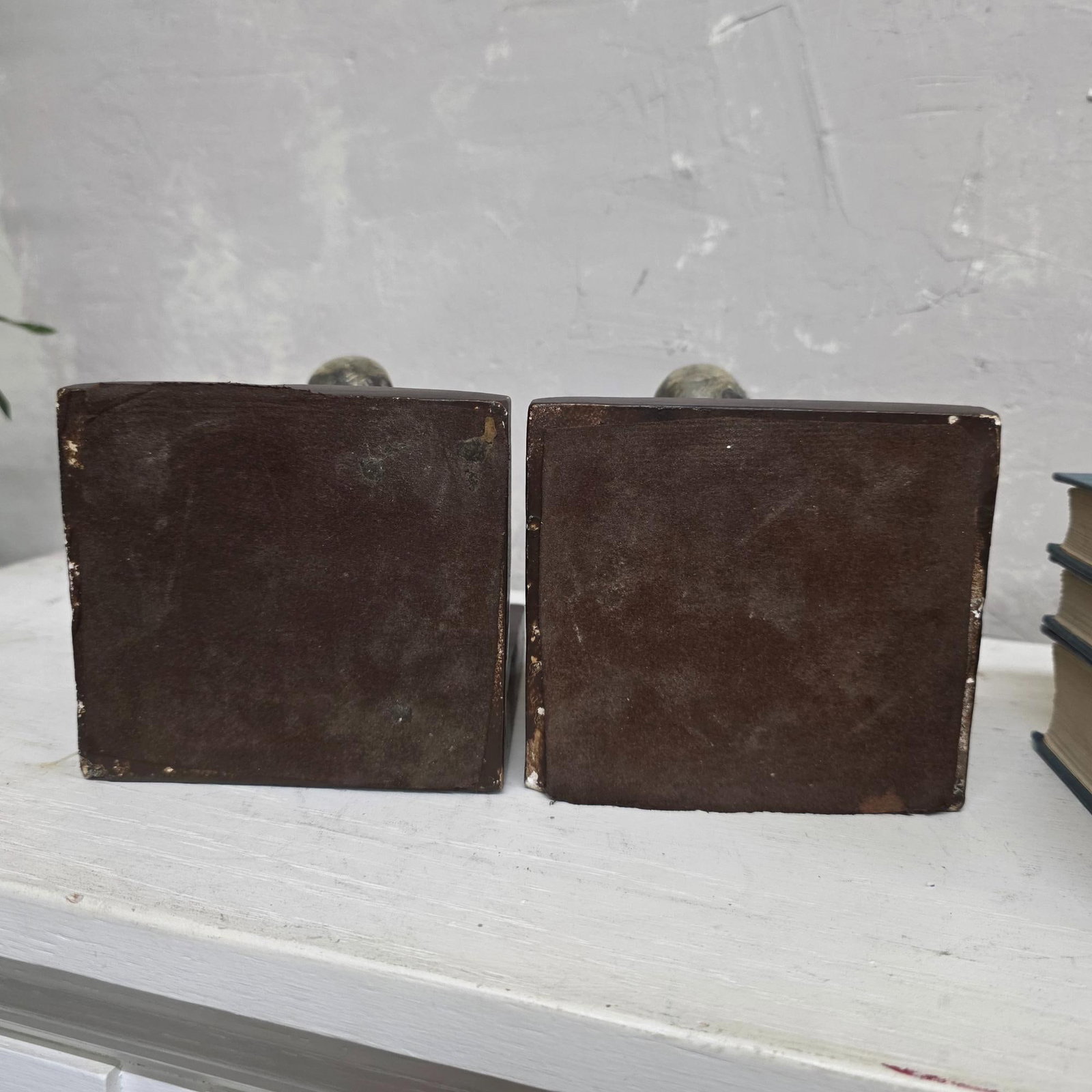 Vintage Castlecore Monkey Bookends Mid Century Chalkware Evolution Sculpture Pair Philosophical - 3