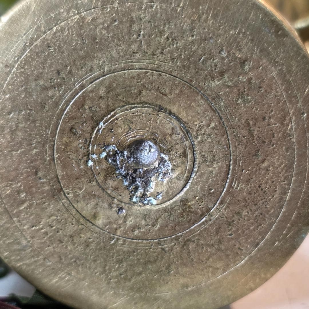 Antique Brass Mortar & Pestle European Apothecary Kitchen Décor Heavy Solid Brass Old World - 8