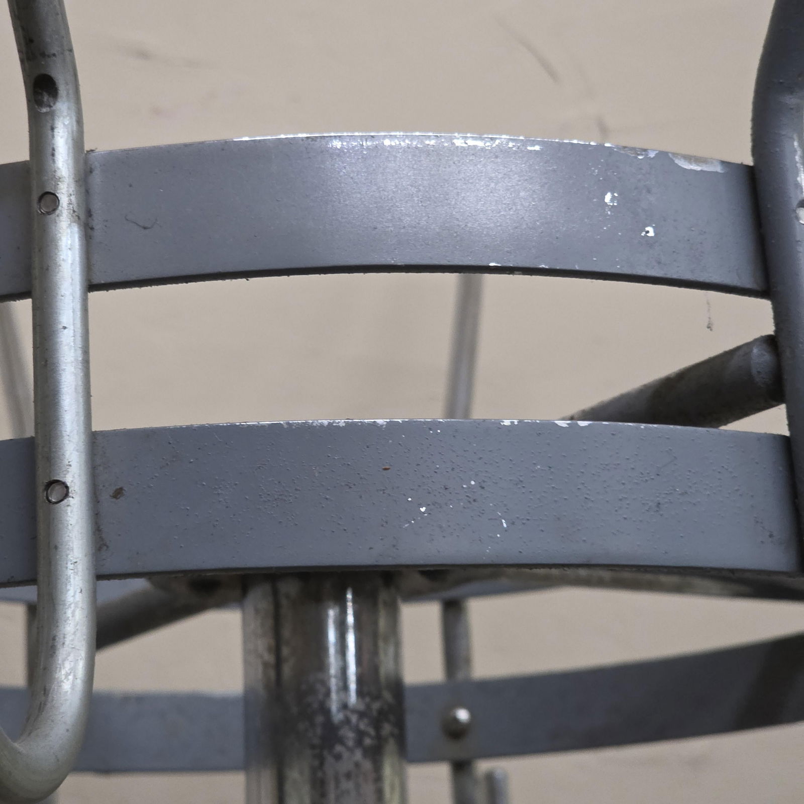 Vintage Commercial Coat Rack Stand, Rotating Crown, Chrome & Steel, Loft Modernist Entryway - 8