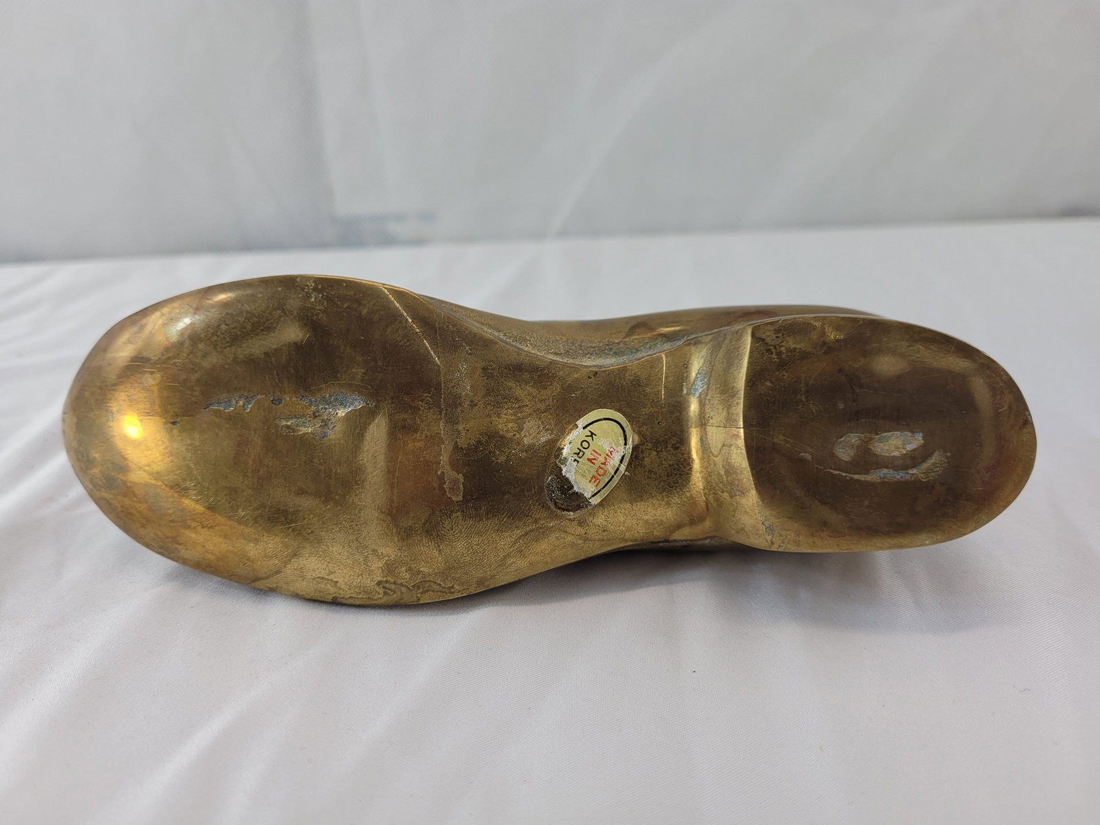 Vintage Brass Shoe Dish, Display, Planter, Stash Box Table Top Decor - 5