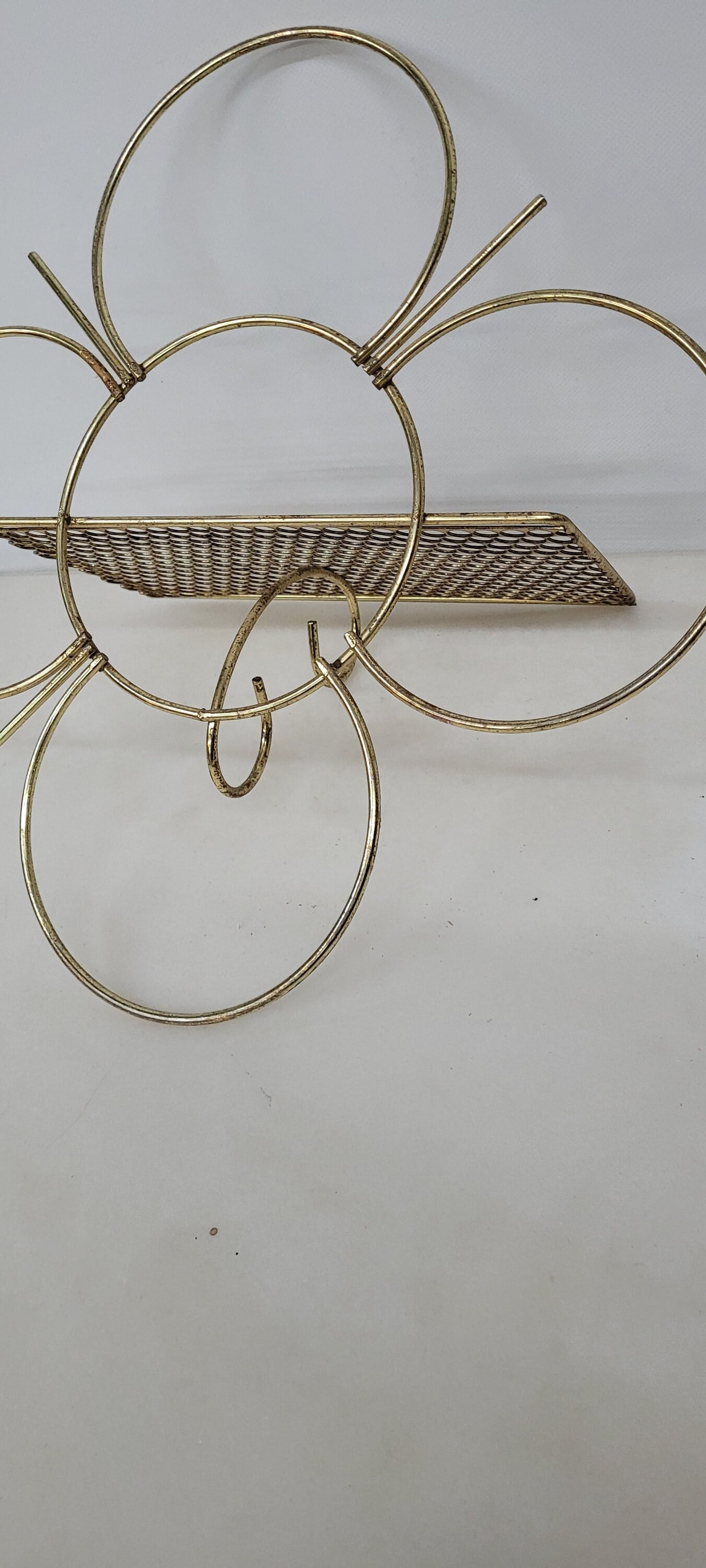 Vintage Wall Shelf Mid Century Modern Abstract Flower Atomic Mategot Style - 3