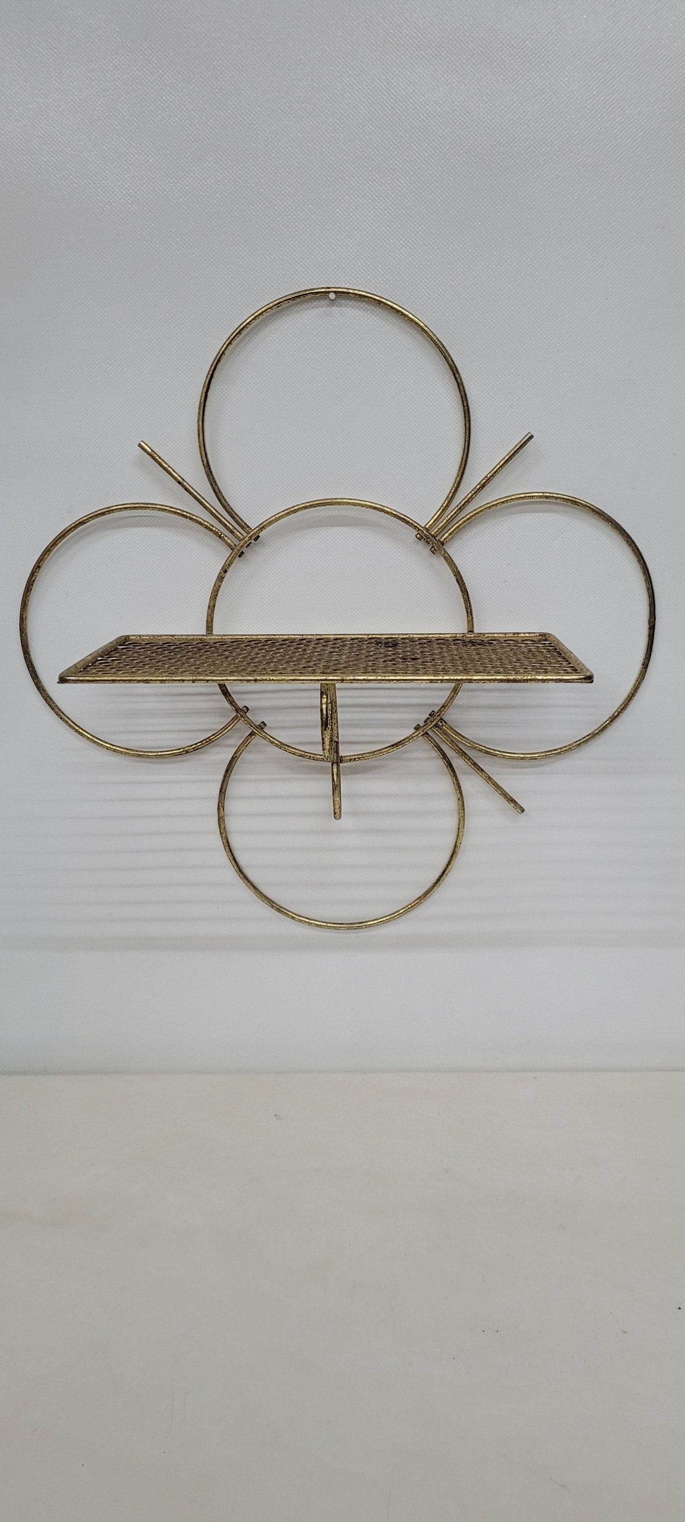 Vintage Wall Shelf Mid Century Modern Abstract Flower Atomic Mategot Style - 5