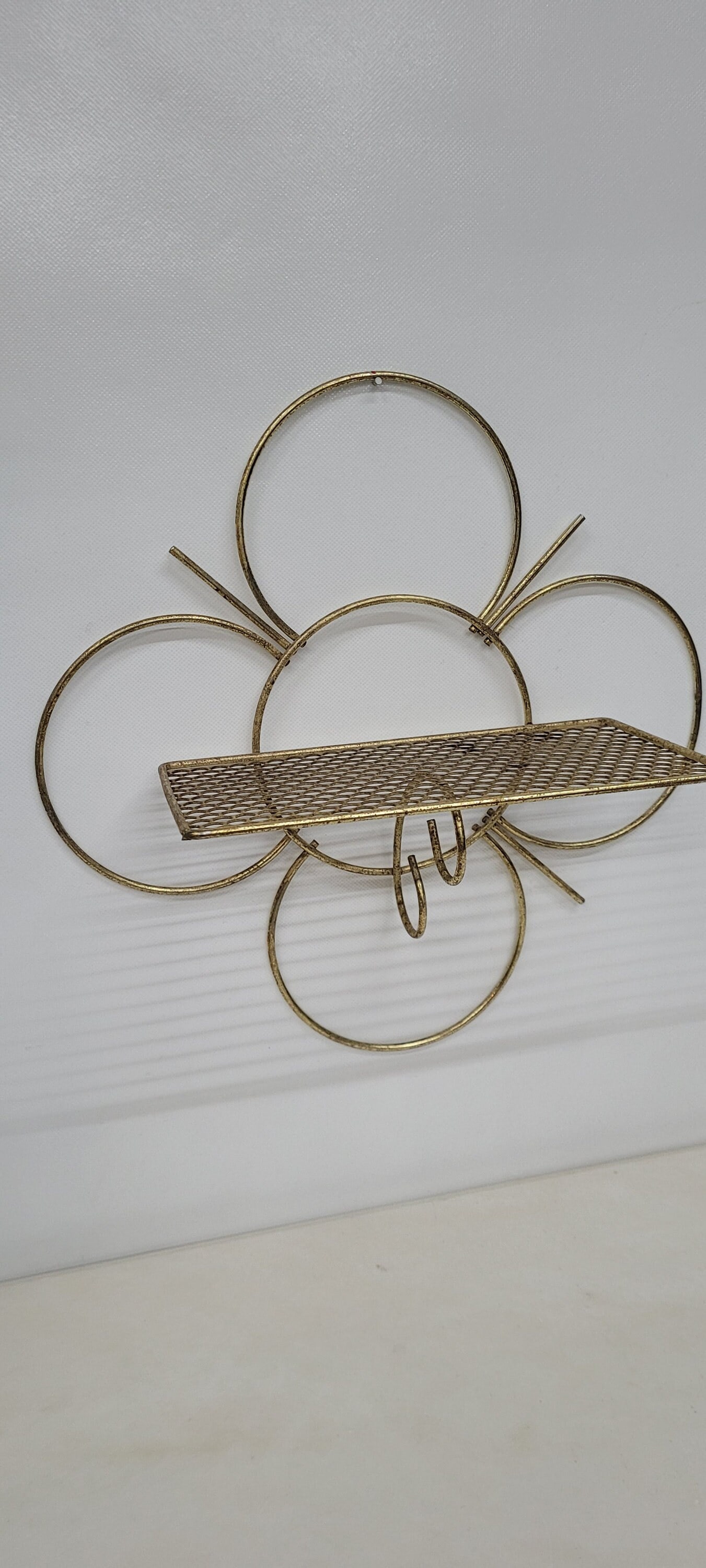 Vintage Wall Shelf Mid Century Modern Abstract Flower Atomic Mategot Style - 7