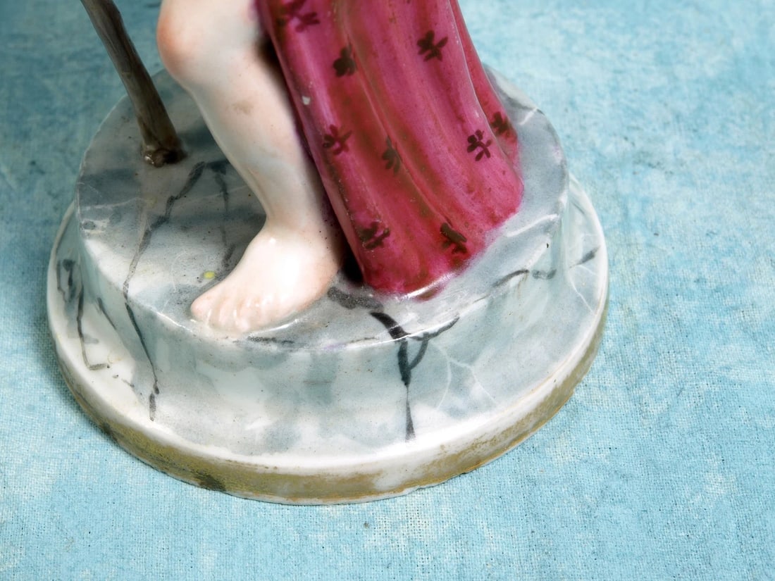 RARE Royal Vienna Antique 18th C Porcelain Boy Peasant Figurine Beehive - 6