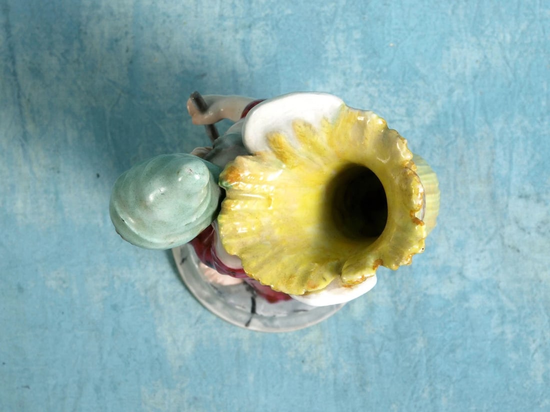 RARE Royal Vienna Antique 18th C Porcelain Boy Peasant Figurine Beehive - 7