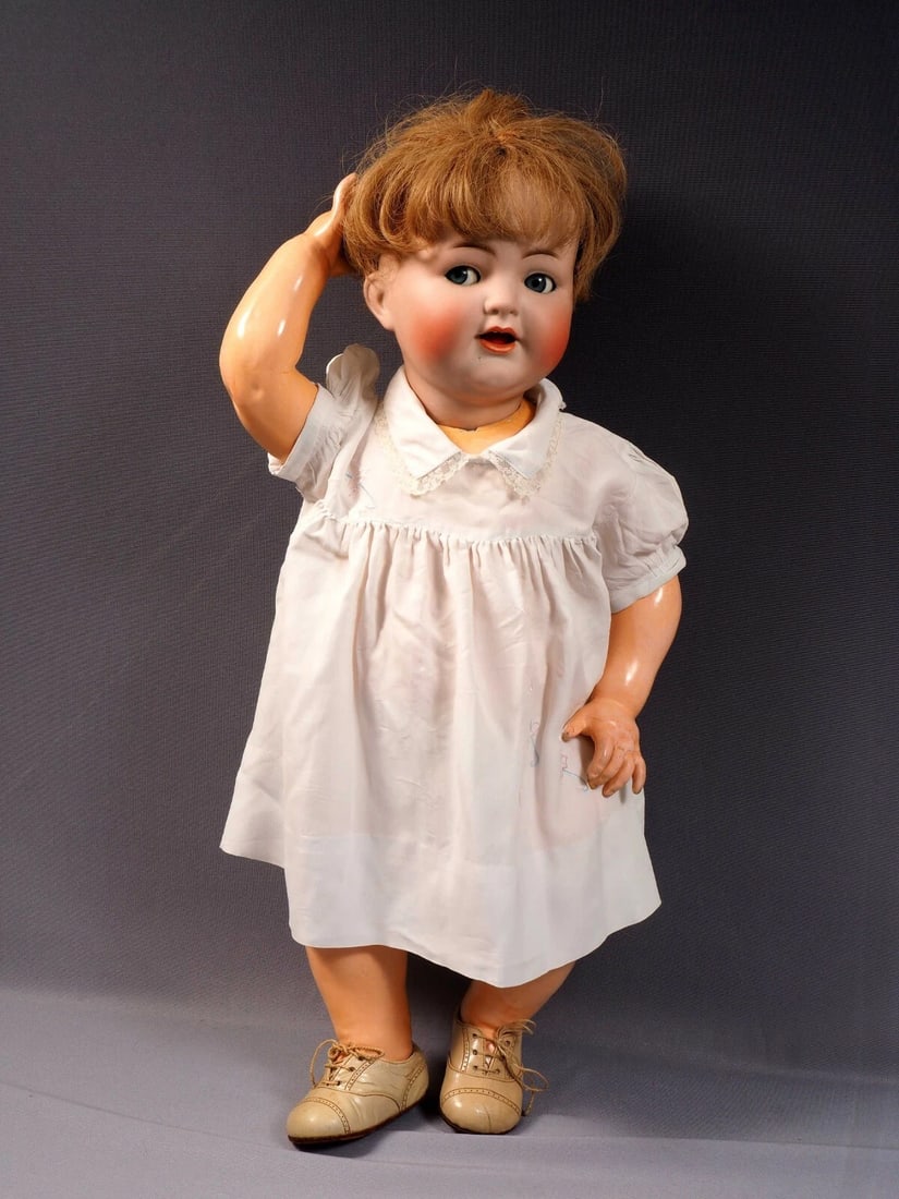 SIMON & HALBIG K Star R 126 Baby Doll Germany Bisque Flirty eyes LARGE 60 cm 24" - 3