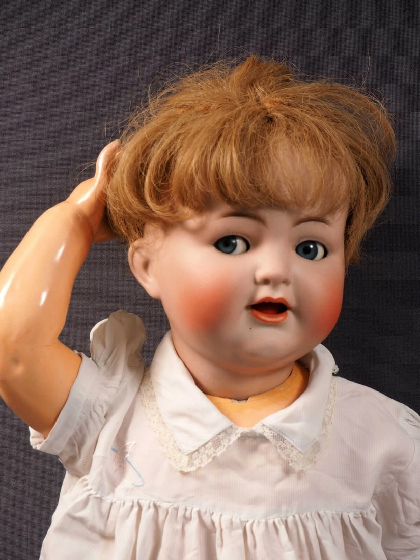 SIMON & HALBIG K Star R 126 Baby Doll Germany Bisque Flirty eyes LARGE 60 cm 24" - 4