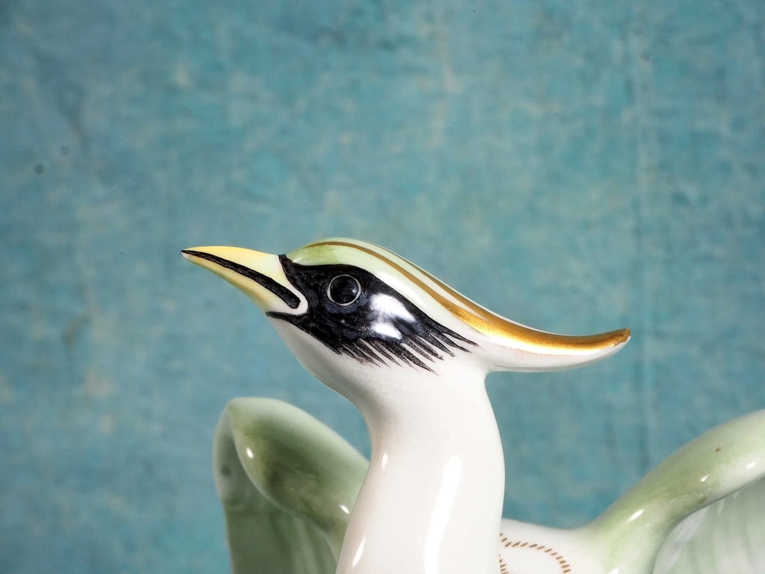 ROYAL CROWN DERBY Chelsea Bird FIGURINE 22KT GOLD Green - 3