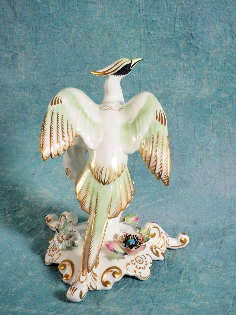 ROYAL CROWN DERBY Chelsea Bird FIGURINE 22KT GOLD Green - 8
