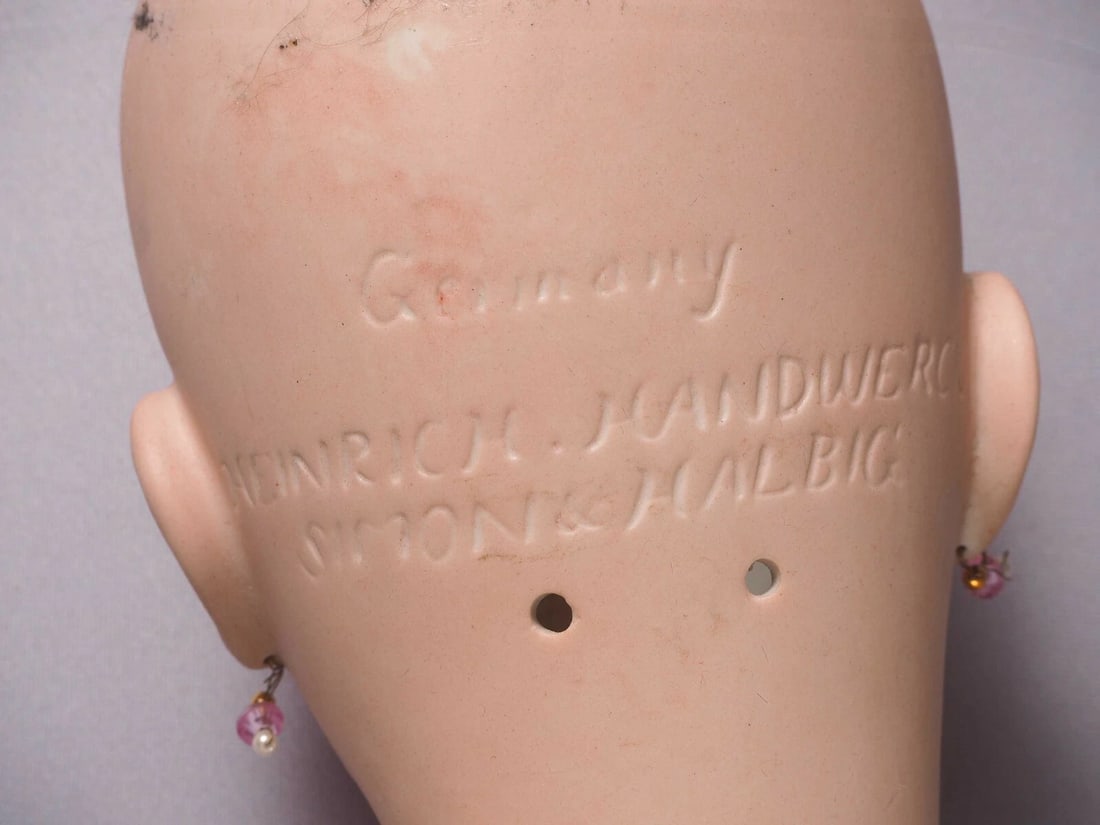 HEINRICH HANDWERCK SIMON & HALBIG doll Germany Bisque 26" Bisque Antique - 9