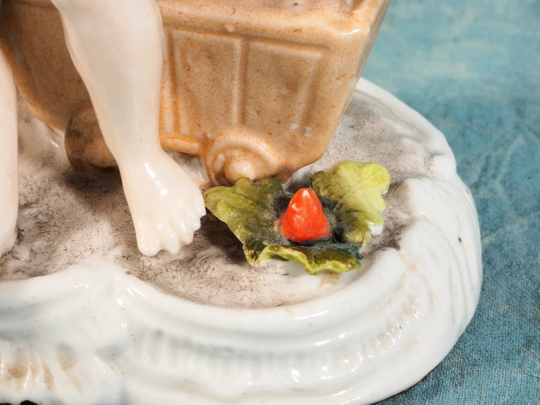 Meissen Johansen Roth JR Porcelain Boy Cherub Figurine Miner ANTIQUE - 4