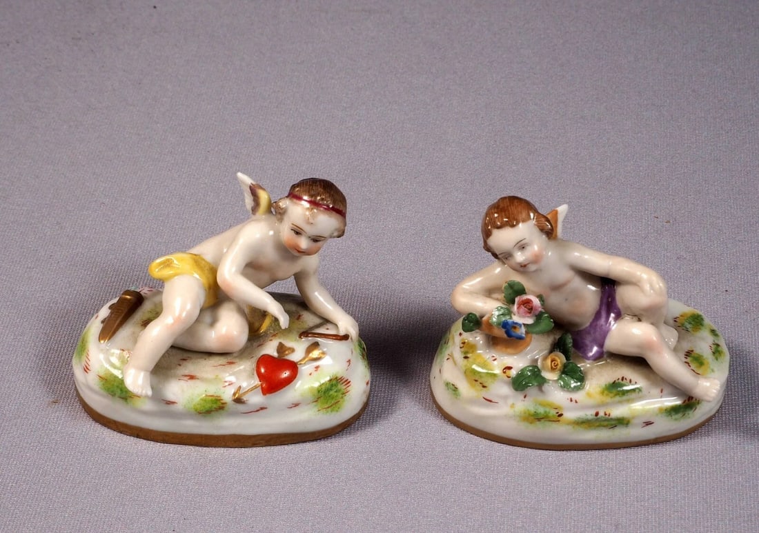 Antique Chelsea Derby Gold Anchor Gold Anchor Cherubs Cupid Angels 1700's Rare - 2