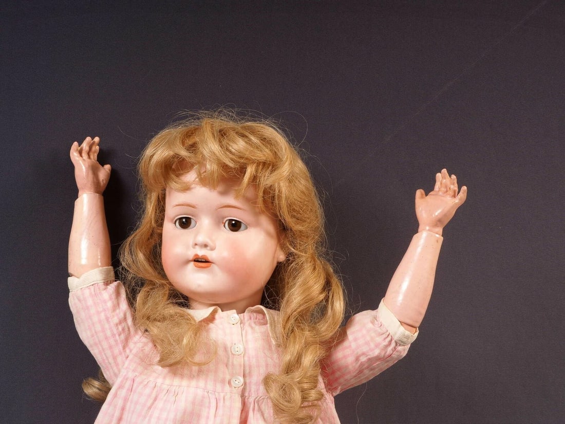 C.M. BERGMANN WALTERSHAUSEN 1916 Doll Germany Bisque Composition 25" Antique - 3