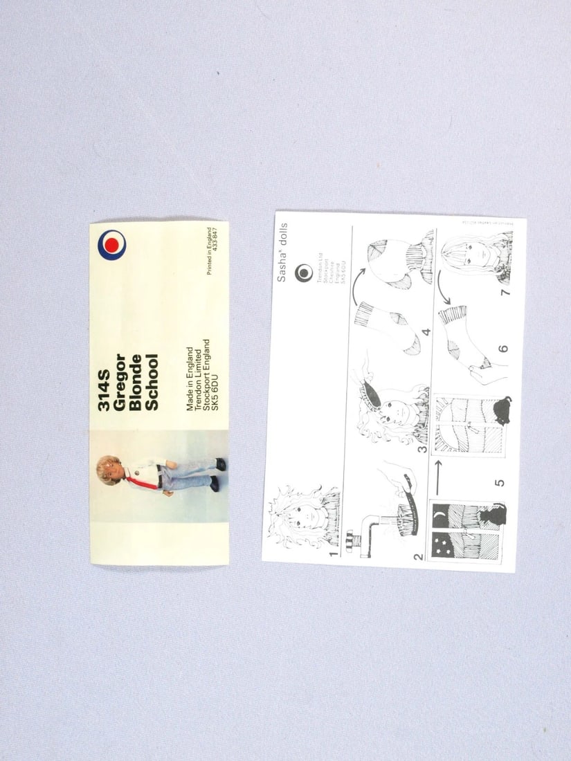 Sasha Gregor Doll Vintage England TRENDON HAND TAG All Original In box - 5