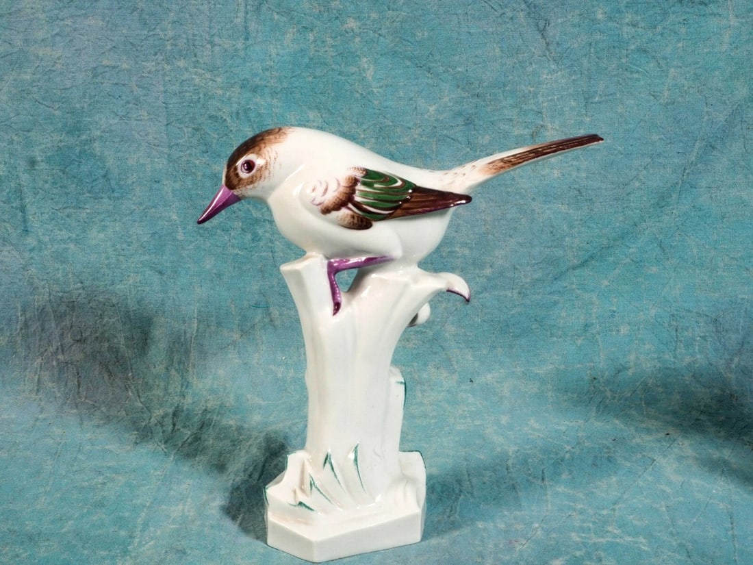 SIGHED Ens Volkstedt Rudolstadt Porcelain 2 Bird Figurines Germany Antique - 4