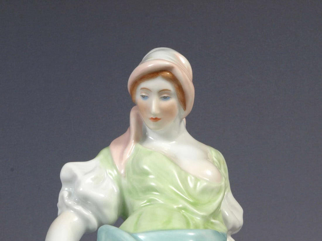 Herend Hungary Woman Mom Mother Girl Figurine Water Jug 5425 LARGE 11" - 3