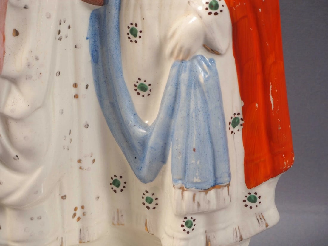 STAFFORDSHIRE FIGURINE PRODIGAL'S RETURN 19 century LARGE RARE Victorian - 4