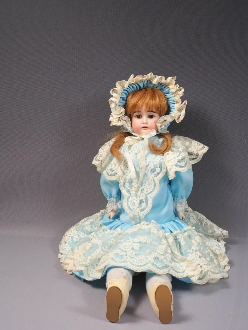 Antique German Cuno Otto & Dressel Bisque Head Leather Body 1896 COD DEP Doll - 2