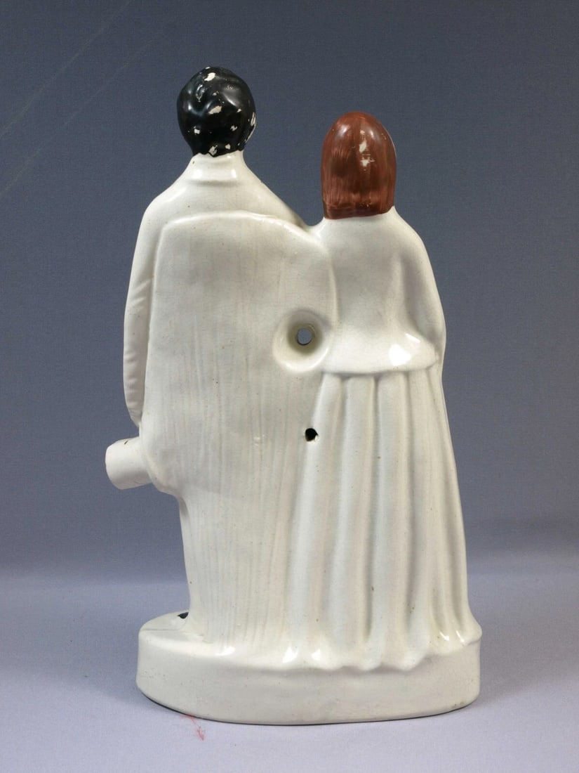 STAFFORDSHIRE FIGURINE PRINCE& PRINCESS 19 century LARGE RARE Victorian - 6