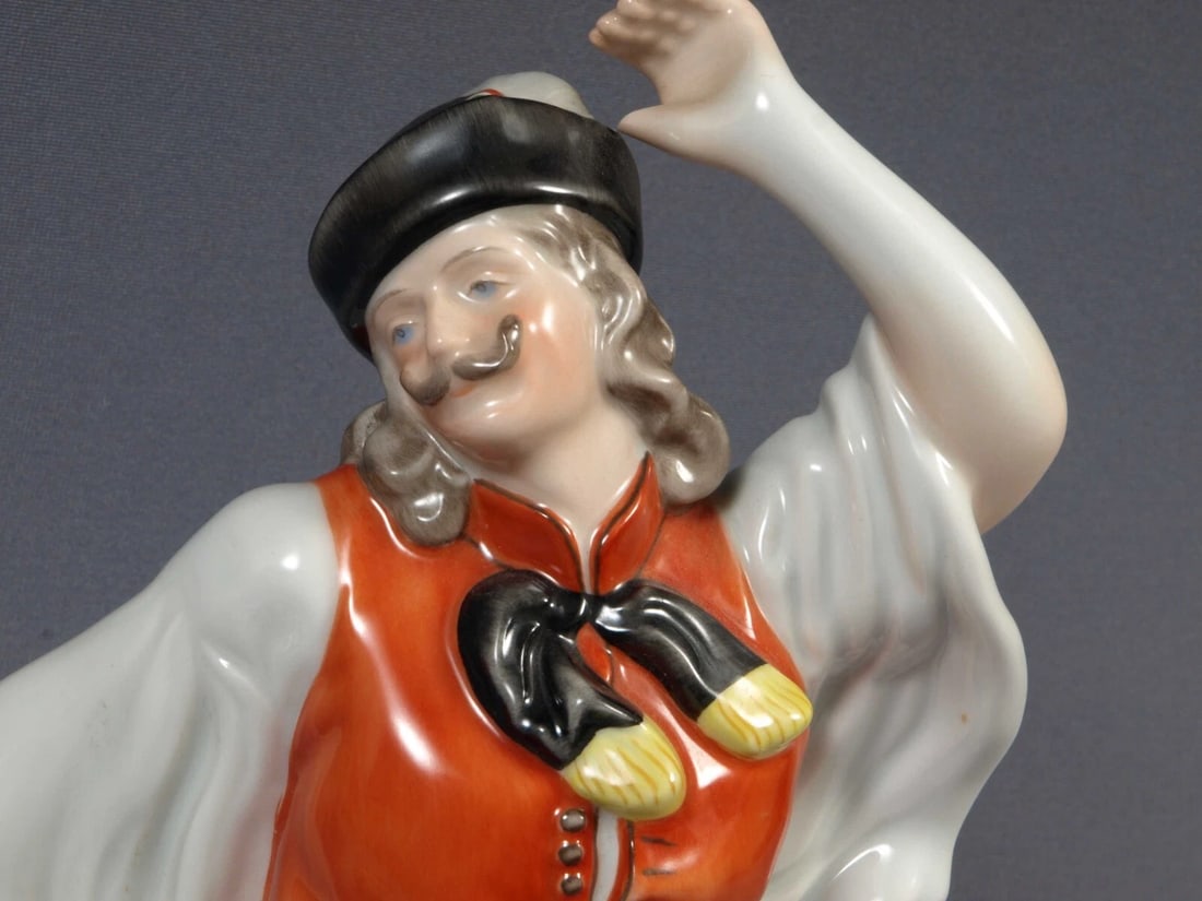 Herend Porcelain Figurine Hungarian Man Dancing, 5490 Boy 12 1/2" Hungary - 3