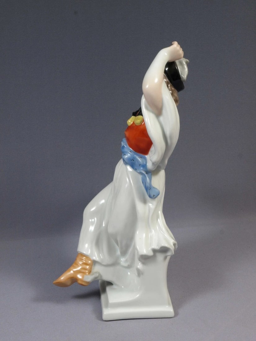 Herend Porcelain Figurine Hungarian Man Dancing, 5490 Boy 12 1/2" Hungary - 4