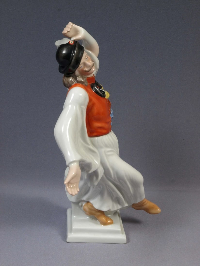 Herend Porcelain Figurine Hungarian Man Dancing, 5490 Boy 12 1/2" Hungary - 6