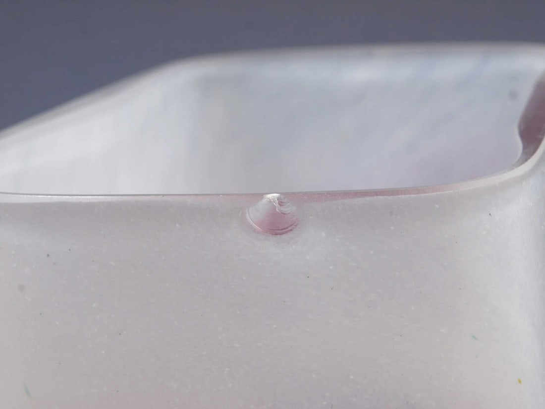 Kosta Boda Kjell Engman Glass Art Yellow Vase MAY TREE Mai LARGE Signed - 6