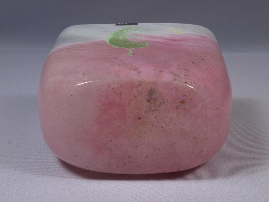 Kosta Boda Kjell Engman Glass Art Yellow Vase MAY TREE Mai LARGE Signed - 7