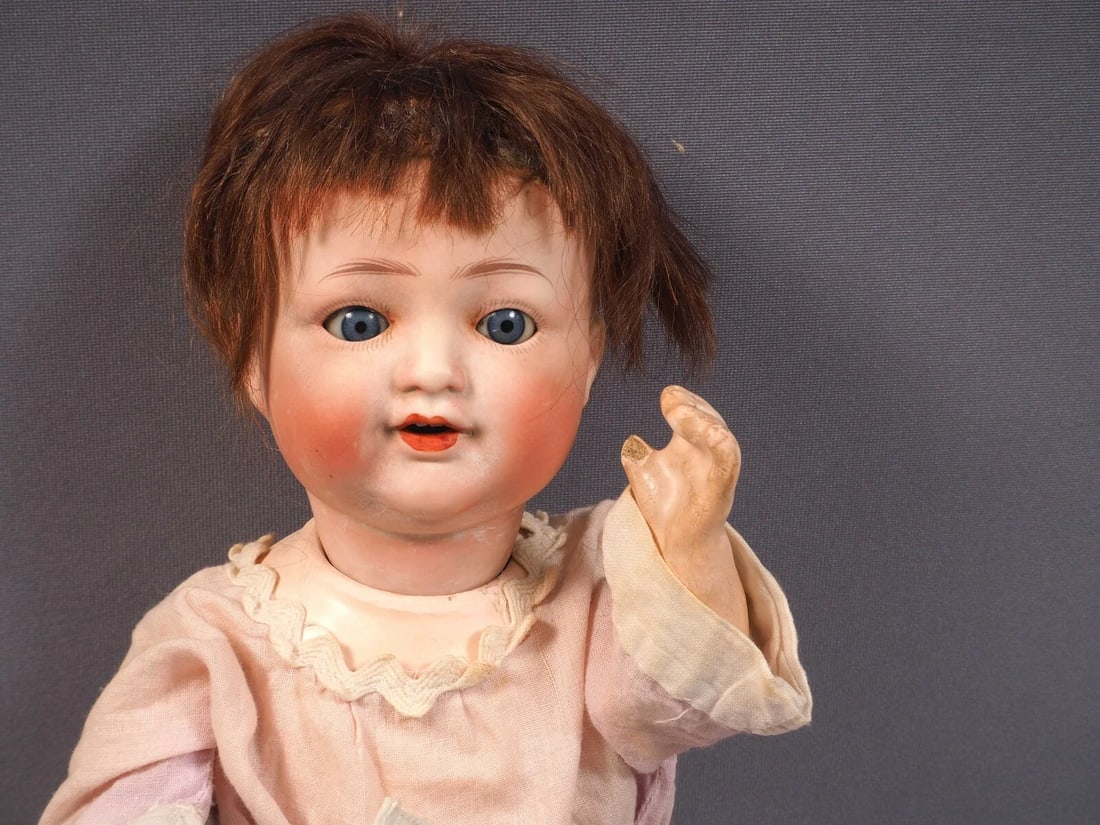 Matsuya Nippon Japan Bisque Head Composition BABY Doll Antique RARE: Title: Matsuya Nippon Japan Bisque Head Composition BABY Doll Antique RAREDescription: . This is a beautiful 13" Antique Nippon Baby Boy doll. The doll is made in Japan. He has a bisque head and