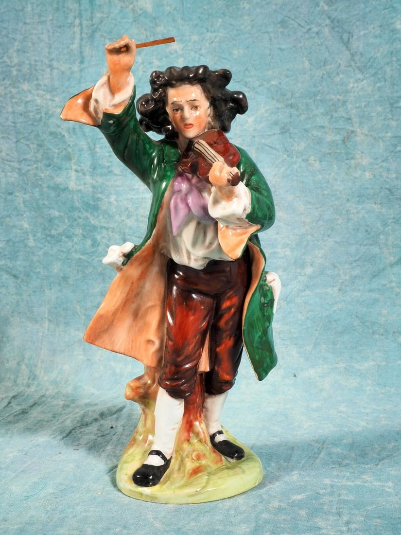 Carl Thieme Dresden Potschappel Victorian Figurine Violin Mozart Germany Crown N: Title: Carl Thieme Dresden Potschappel Victorian Figurine Violin Mozart Germany Crown N Description: . This is a gorgeous Rare and very beautiful Antique Carl Thieme Potschappel Figurine, Made in Dres