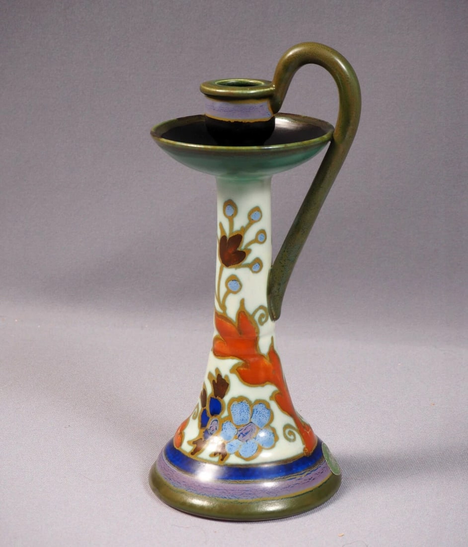 Gouda PZH Royal Zuid-Holland Candle Holder Stick CAMELIA c.1950 Vintage: Title: Gouda PZH Royal Zuid-Holland Candle Holder Stick CAMELIA c.1950 Vintage Description: . This is absolutely magnificent PZH Butterfly Gouda Candle Stick in the famous Camelia pattern. It is decor