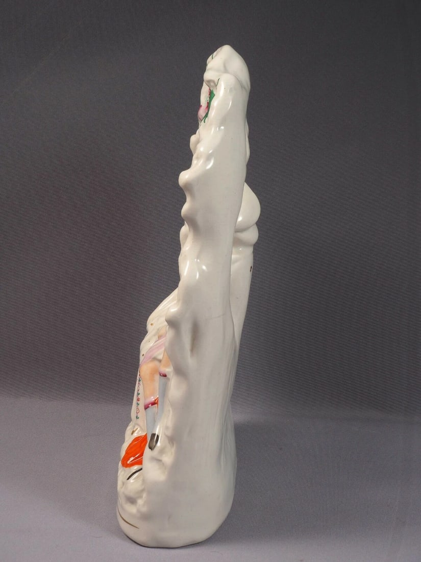 STAFFORDSHIRE Antique Figurine couple Wedding love color 19th century England - 6