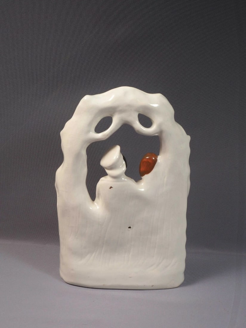 STAFFORDSHIRE Antique Figurine couple Wedding love color 19th century England - 7