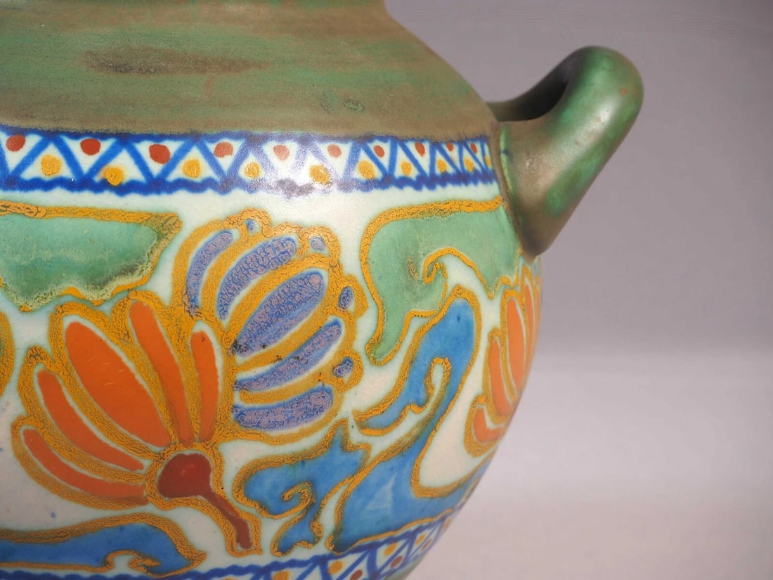 Gouda PZH Royal Zuid-Holland CROCUS Handled Vase Pot Matte - 3