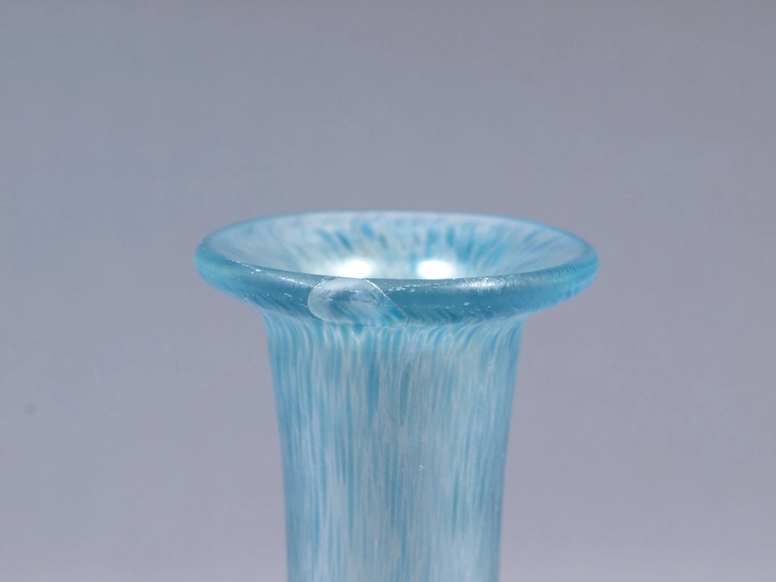 Kosta Boda Bertil Vallien Galaxy Blue Glass Art Vase Bottle Modern Sweden - 7