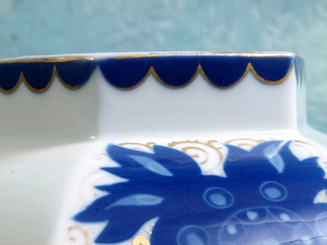 ROSENTHAL 1920 Art Nouveau RARE VINTAGE VASE Julius Gulbrandsen White Blue - 6