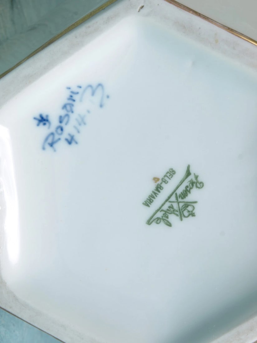 ROSENTHAL 1920 Art Nouveau RARE VINTAGE VASE Julius Gulbrandsen White Blue - 7