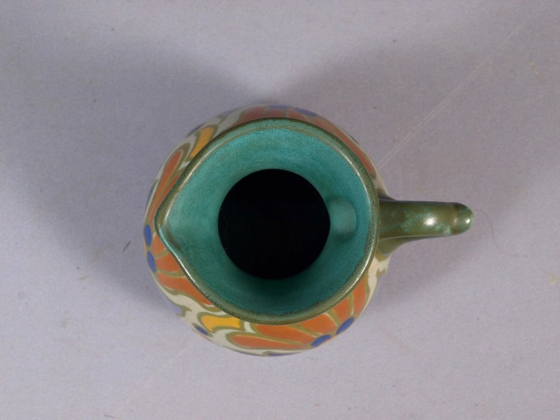 1951 Gouda PZH Royal Zuid-Holland METZ Vase Jug Pitcher Matte Vintage - 4