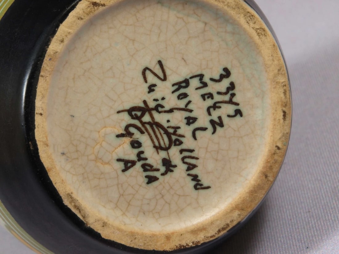 1951 Gouda PZH Royal Zuid-Holland METZ Vase Jug Pitcher Matte Vintage - 5