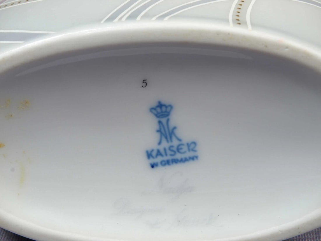 Pair of 2 AK Kaiser VASES West Germany Flowers Nadya by K. Nossek - 6