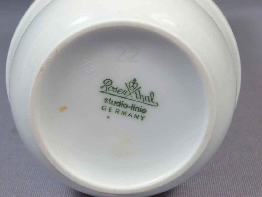 ROSENTHAL Studio Line VASE Flowers Germany Ambrogio Pozzi Signed - 5