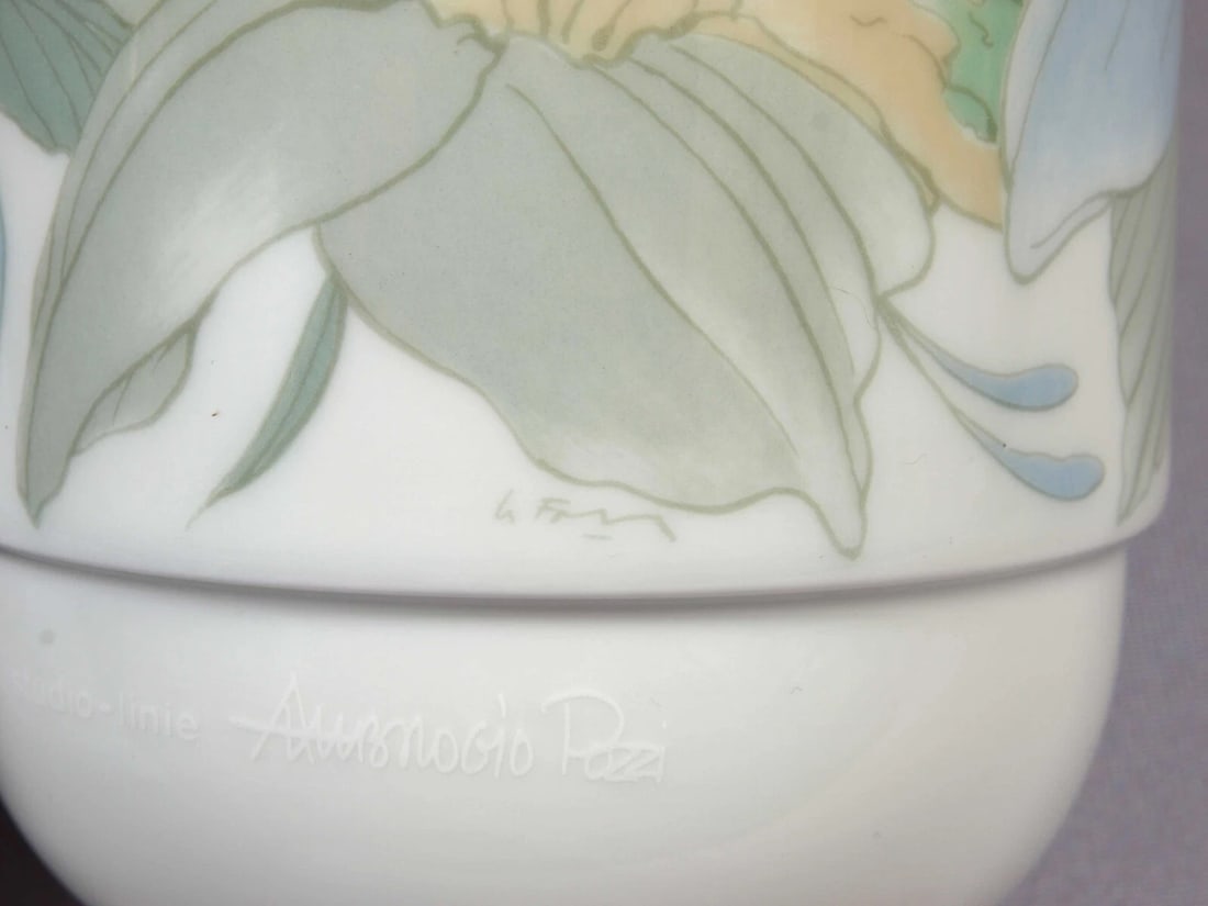 ROSENTHAL Studio Line VASE Flowers Germany Ambrogio Pozzi Signed - 6