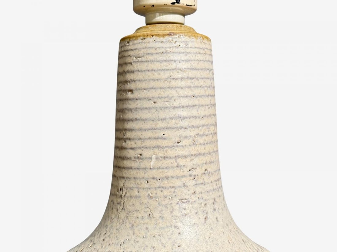 Svend Aage Jensen, Table Lamps, Beige Stoneware, Denmark, 1960s - 7