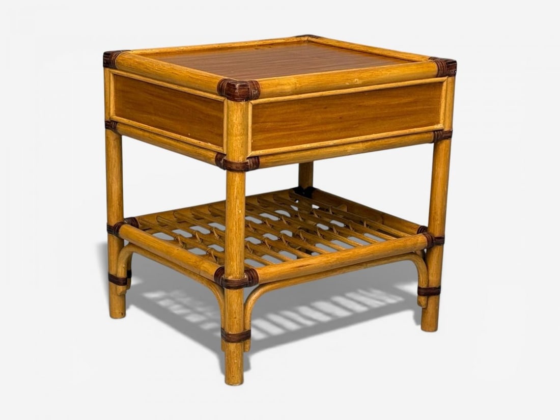 Kenneth Bergenblad, Nightstands, Bamboo, Rattan, Brass, Sweden, 1970s - 11