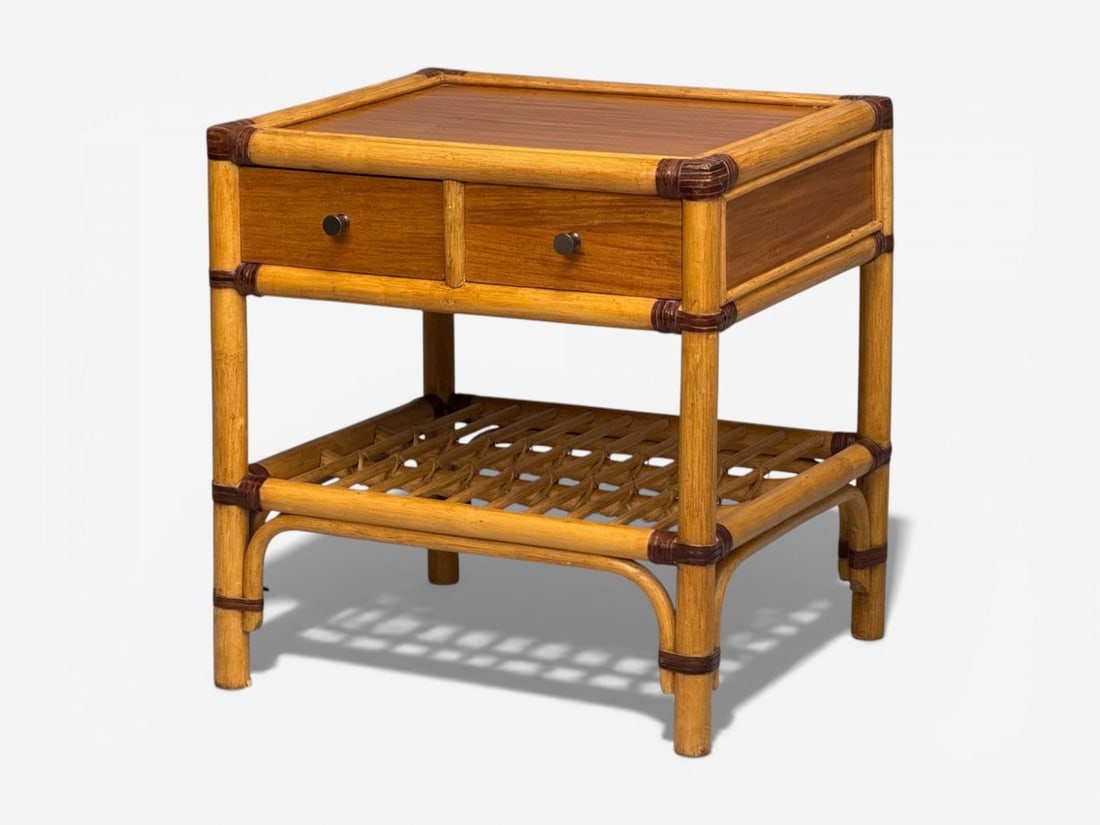 Kenneth Bergenblad, Nightstands, Bamboo, Rattan, Brass, Sweden, 1970s - 5