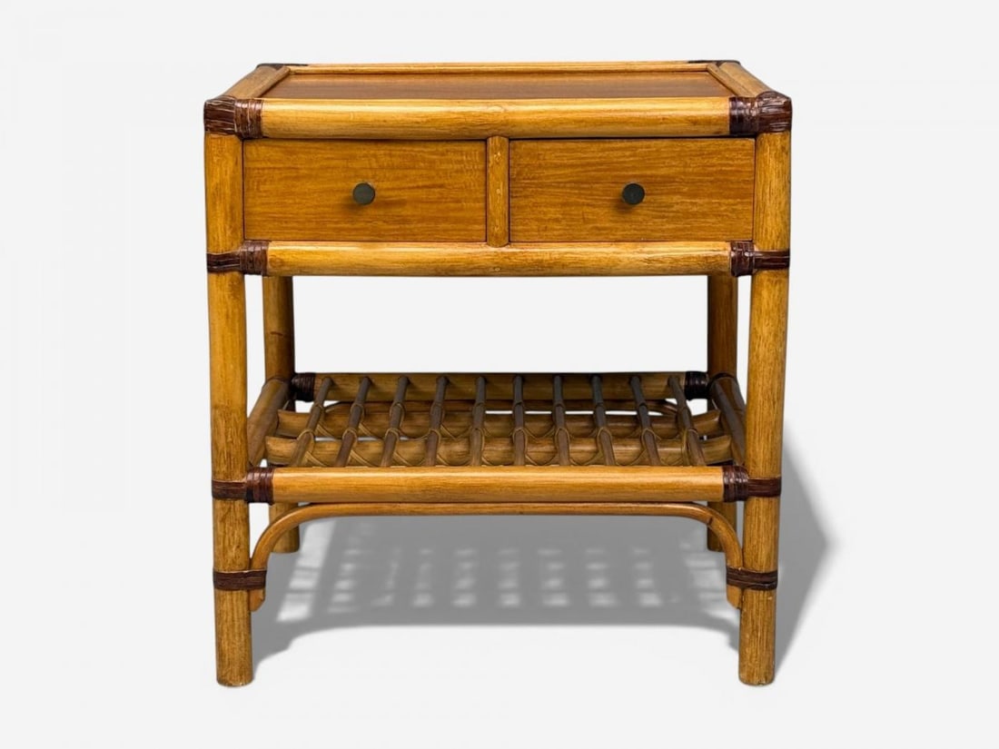 Kenneth Bergenblad, Nightstands, Bamboo, Rattan, Brass, Sweden, 1970s - 8