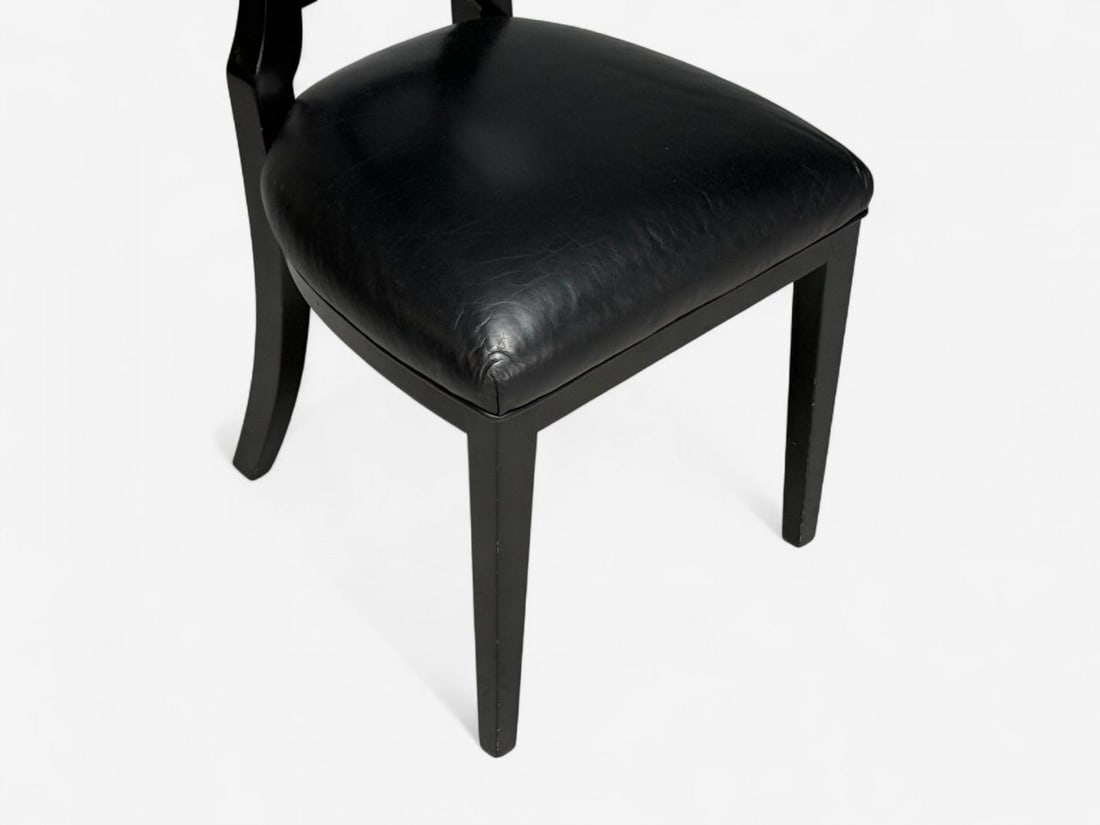 Niedermaier, Ebonized Wood, Leather, Klismos Dining Chairs, USA, 21st C. - 7