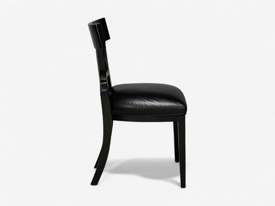 Niedermaier, Ebonized Wood, Leather, Klismos Dining Chairs, USA, 21st C. - 9